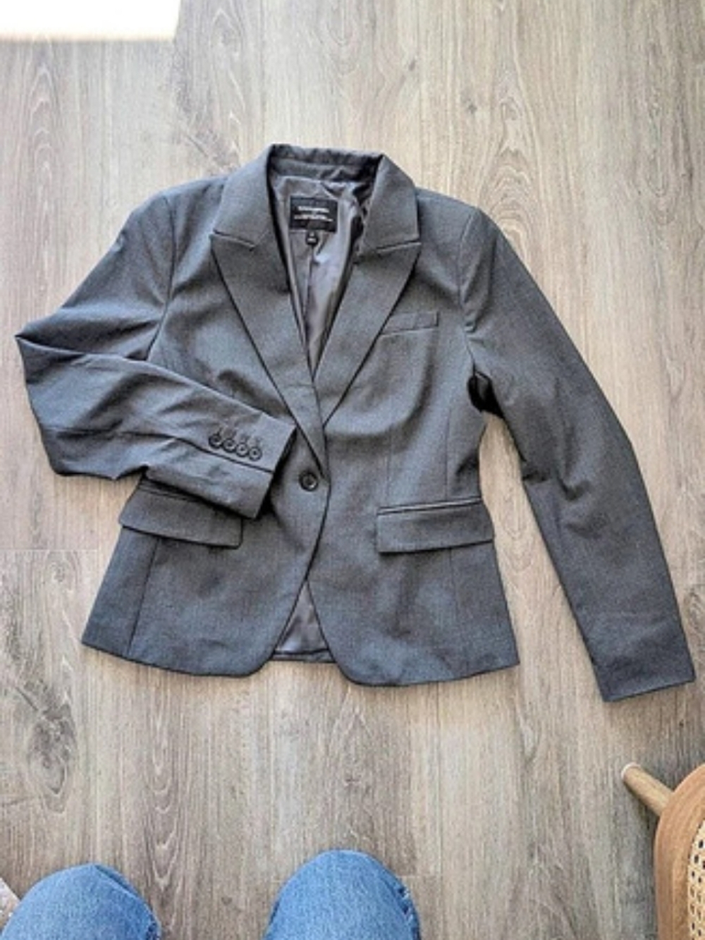 Banana Republic Sculpted Stretch Blazer Gray Size 4